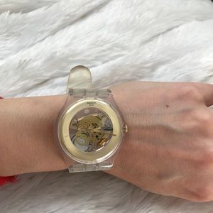 Swatch watch skeleton style